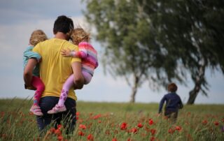 Father with kids